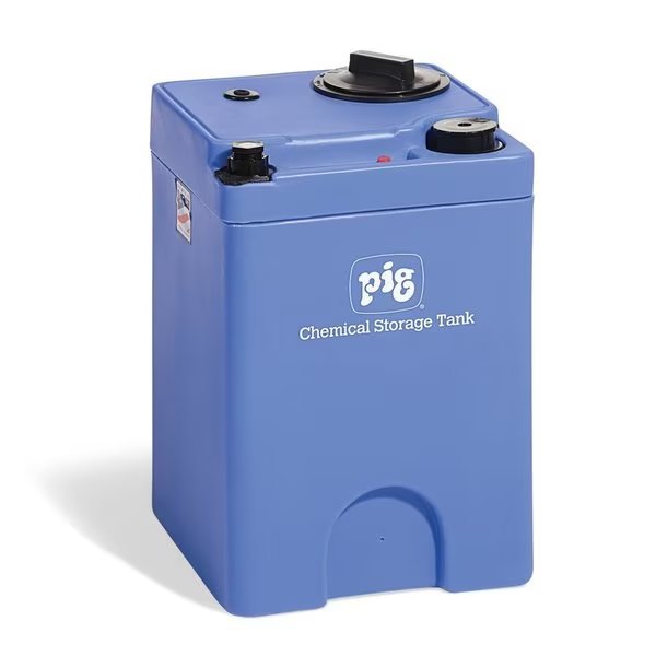 PIG Double-Wall Square Chemical Storage Tank Blue 14